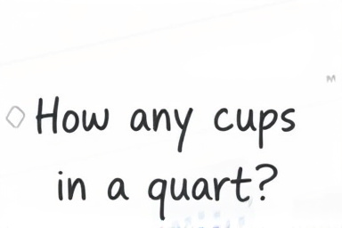 How many cups in a quart