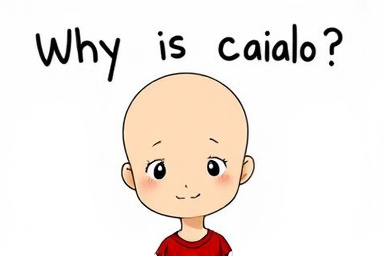 Why is caillou bald